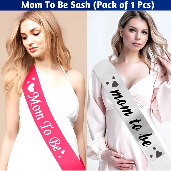 Mom To Be Sash for Women Party Celebration- (Pack of 01 Pcs)