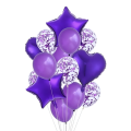 14 PCS Party Balloons Combo for For Anniversary, Birthday, Baby Shower, Valentine Day Party, Home, Restaurants and Showroom Decoration- (Pack of 14 Pcs)
