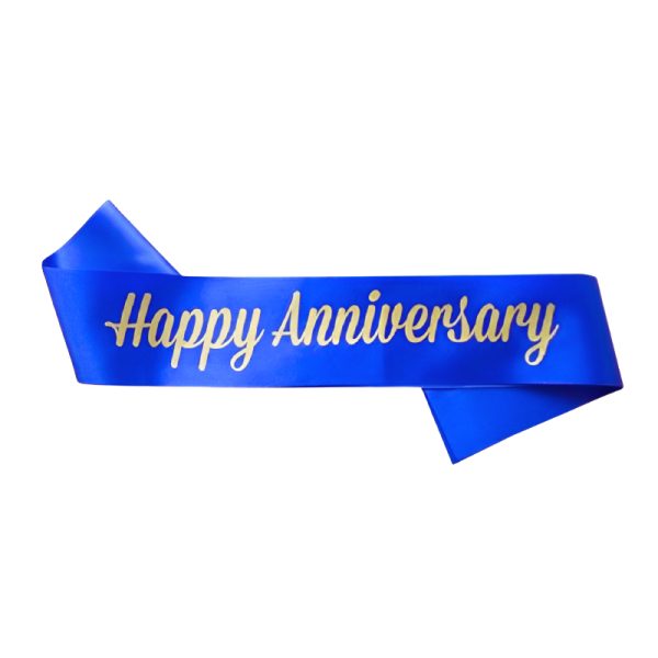Anniversary Couple Sash for Men and Women Anniversary Party- (Pack of 01 Pcs)