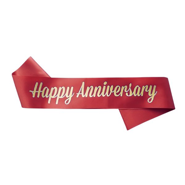 Anniversary Couple Sash for Men and Women Anniversary Party- (Pack of 01 Pcs)