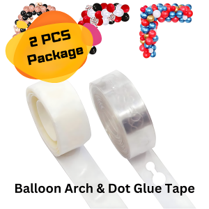 Balloons, Glue Dot Tape with Adhesive on Both Sides and Balloon Arch Strip for Decorating Kit - Perfect for Birthdays, Anniversaries, Weddings, Baby Showers and Valentine's Day - (Pack of 2 Pcs)