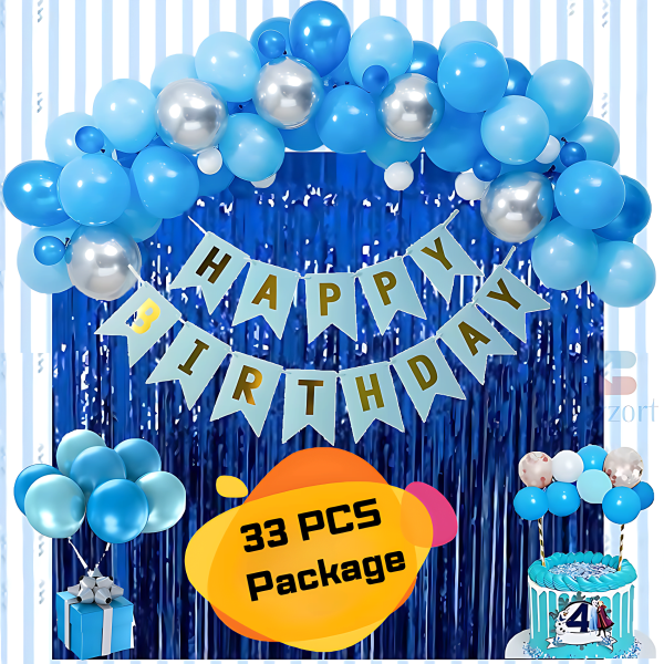 Birthday Decoration Blue Theme Full Package_01 (Set-03)