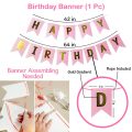 Happy Birthday Paper Banner - Birthday Multicolor, Black, Red, Light Blue, Pink And White Paper Birthday Banner for Birthday Decoration - (Pack of 1 Pcs)
