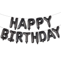 Happy Birthday Foil Banner Balloons - Birthday Multicolor, Black, Red, Golden, Silver, Blue And Pink Foil Birthday Banner for Birthday Decoration - (Pack of 1 Pcs)