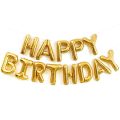 Happy Birthday Foil Banner Balloons - Birthday Multicolor, Black, Red, Golden, Silver, Blue And Pink Foil Birthday Banner for Birthday Decoration - (Pack of 1 Pcs)