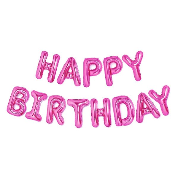 Happy Birthday Foil Banner Balloons - Birthday Multicolor, Black, Red, Golden, Silver, Blue And Pink Foil Birthday Banner for Birthday Decoration - (Pack of 1 Pcs)