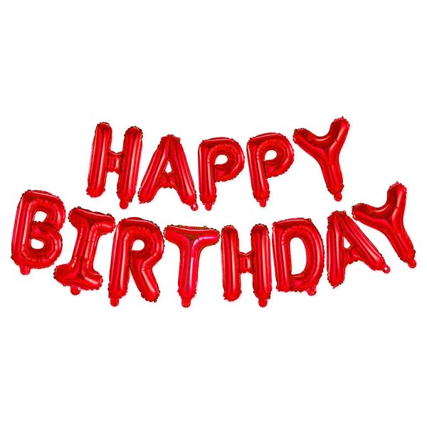 Happy Birthday Foil Banner Balloons - Birthday Multicolor, Black, Red, Golden, Silver, Blue And Pink Foil Birthday Banner for Birthday Decoration - (Pack of 1 Pcs)
