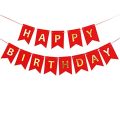 Happy Birthday Paper Banner - Birthday Multicolor, Black, Red, Light Blue, Pink And White Paper Birthday Banner for Birthday Decoration - (Pack of 1 Pcs)