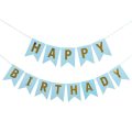 Happy Birthday Paper Banner - Birthday Multicolor, Black, Red, Light Blue, Pink And White Paper Birthday Banner for Birthday Decoration - (Pack of 1 Pcs)