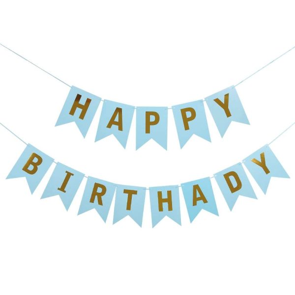 Happy Birthday Paper Banner - Birthday Multicolor, Black, Red, Light Blue, Pink And White Paper Birthday Banner for Birthday Decoration - (Pack of 1 Pcs)