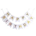 Happy Birthday Paper Banner - Birthday Multicolor, Black, Red, Light Blue, Pink And White Paper Birthday Banner for Birthday Decoration - (Pack of 1 Pcs)