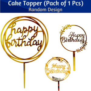 Happy Birthday Cake Topper for Cake Decoration- (Pack of 1 Pcs)