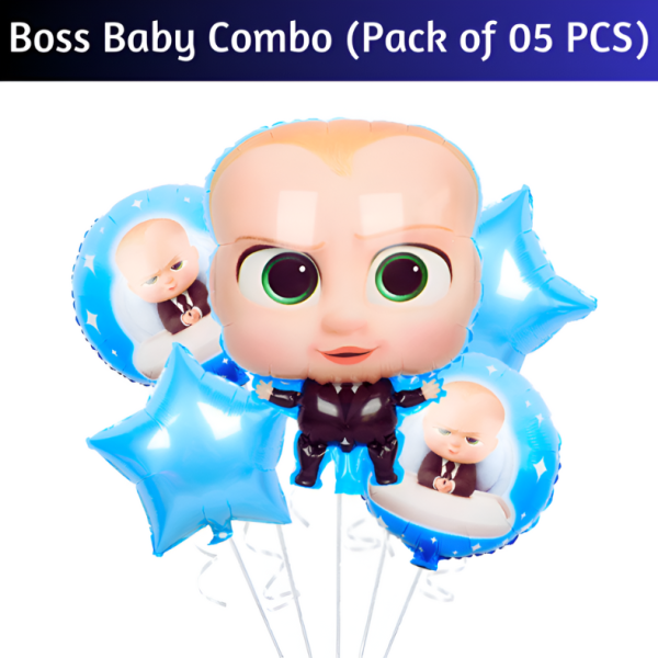 Character Foil Balloon Set for Party Decorations –Hello Kitty, Cocomelon, Boss Baby, Unicorn, Frozen, Jungle, Car & Spider-Man, Baby Shark, Baby Boy & Girl Themes – Perfect for Kids’ Birthday Parties and Events – Pack of 5 pcs