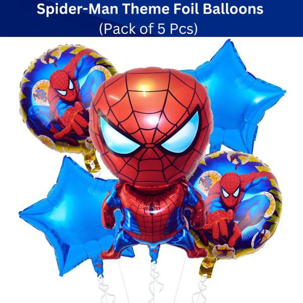 Character Foil Balloon Set for Party Decorations –Hello Kitty, Cocomelon, Boss Baby, Unicorn, Frozen, Jungle, Car & Spider-Man, Baby Shark, Baby Boy & Girl Themes – Perfect for Kids’ Birthday Parties and Events – Pack of 5 pcs