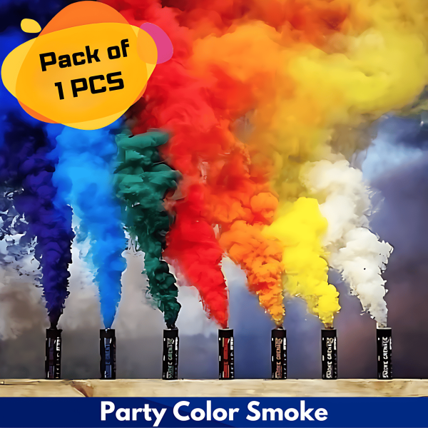 Party Pull Ring Color Smoke for Photo Bridge Eco-Friendly Color Fog And Thick Smoke for Holi Party- (Pack of 1 Pcs)