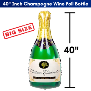 Champagne Bottle Shape Foil Balloon for Birthdays, Anniversaries, Weddings, Bachelor Parties, and Event Decorations – (Pack of 1 Pcs)