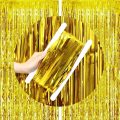 Foil Curtain Backdrop Golden, Silver, Blue, Red, Black & Pink Color For Party Decorations– (Pack of 1 Pcs)