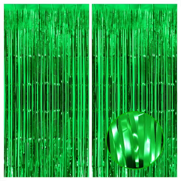 Foil Curtain Backdrop Golden, Silver, Blue, Red, Black & Pink Color For Party Decorations– (Pack of 1 Pcs)