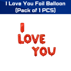 I Love You Foil Banner Balloons- Red Love Foil Balloons for Party Decoration- (Pack of 1 Pcs)