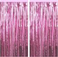 Foil Curtain Backdrop Golden, Silver, Blue, Red, Black & Pink Color For Party Decorations– (Pack of 1 Pcs)