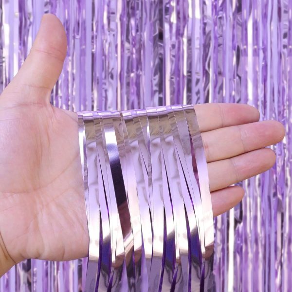 Foil Curtain Backdrop Golden, Silver, Blue, Red, Black & Pink Color For Party Decorations– (Pack of 1 Pcs)