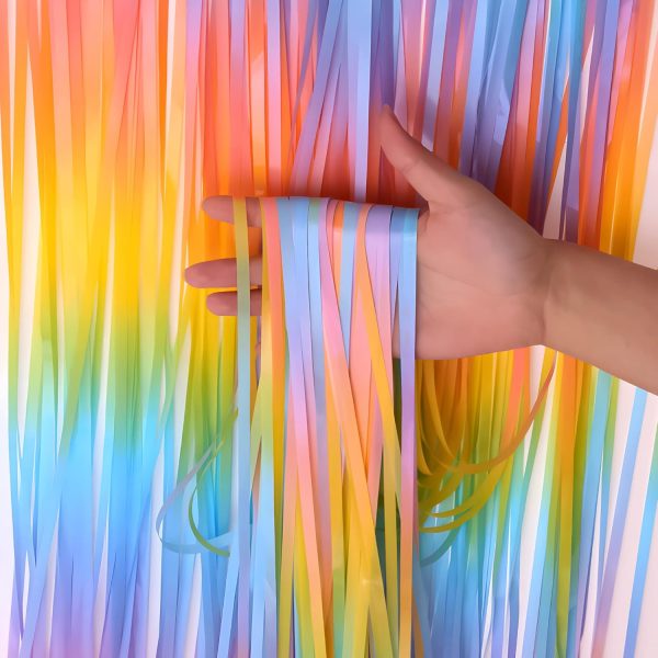 Foil Curtain Backdrop Golden, Silver, Blue, Red, Black & Pink Color For Party Decorations– (Pack of 1 Pcs)
