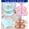 3-Tier Cardboard Dessert & Cupcake Stand – Perfect for Birthdays, Weddings & Parties- (Pack of 1 Set)