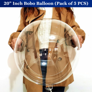 Bobo Balloon / Clear Transparent Bubble Balloons for LED Lights Decoration, Wedding & Birthday Party Decor- (Pack of 5 Pcs)