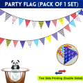Birthday Party Flag – Multicolor Triangle Bunting Flag for Birthday, Anniversary, Baby Shower & More Decoration- (Pack of 1 Set)