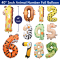 40” Inch Animal Shaped Number Foil Balloon for Birthday, Events and Party Decoration Items- (Pack of 1 Pcs)