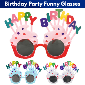 Birthday Funny Glasses- Photo Props Funny Novelty Glasses for Birthday Party Decor- (Pack of 1 Pcs)
