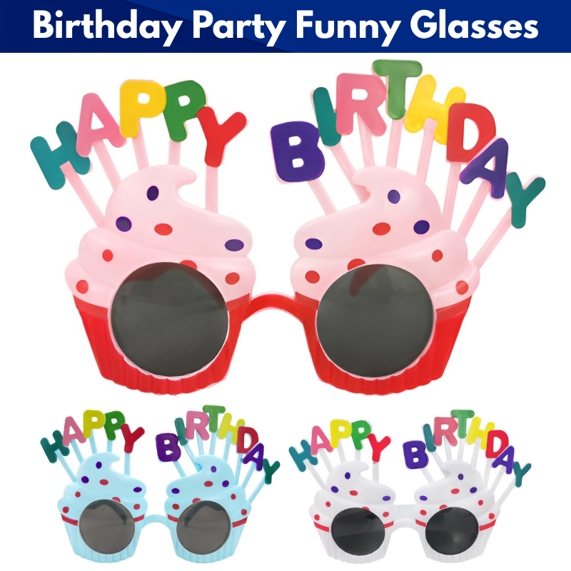 1 Birthday Funny Glasses Birthday Funny Glasses- Photo Props Funny Novelty Glasses for Birthday Party Decor- (Pack of 1 Pcs)