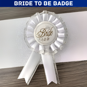 Bride To Be Badge Pin- Bride To Be Sash Badge for Wedding, Engagement & Bachelorette Party Decor - (Pack of 1Pcs)