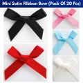 Mini Satin Ribbon Bow- Gift Wrap Ribbon for Crafts, Decoration of Gifts Tiny Bow, Scrapbooking & Party DIY Decoration- (Pack of 20 Pcs)