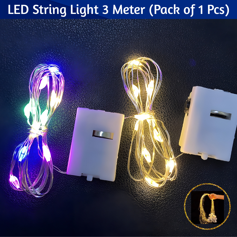 1 LED String Ligh White & Multicolor Decorative Lighting- (Pack of 1 Pcs)