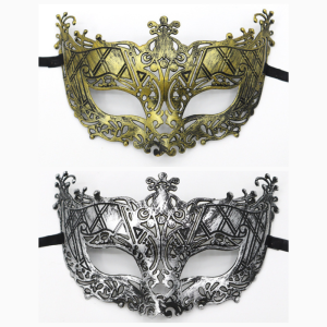 Venetian Masquerade Party Mask | Elegant Half-Face Eye Mask for Men & Women's Wedding, Prom, and Party- (1 Pcs)
