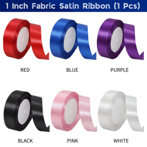 1” Inch Satin Ribbon Roll for Gift Wrapping, Decoration & DIY Crafts - 25 Yards / 22 Meters- (Pack of 1 Pcs)