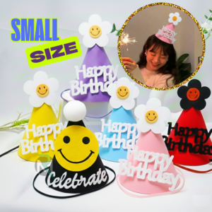 Premium Happy Birthday Cap – Aesthetic Birthday Hats Cone Cap for Boy’s and Girls' Birthday Decorations (1 Pcs)