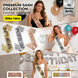 Premium Birthday Girl Sash with Glitter Finish – Perfect Shoulder Strap for Birthday Outfit & Party Favor for Girl Celebration- (Pack of 1 Pcs)