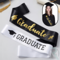 Premium Graduation Sash for Class Party – Elegant "Congrats Grad" Sashes for Graduation Party, Senior Awards and Commemorative Events - (1 Pcs)