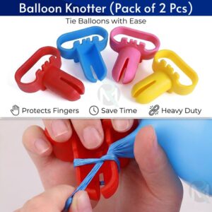 Balloon Knotter Tool for Easy Tying - Heavy Duty Tying Balloon Tool for Party Decorations and Balloon Arch Kits- (Pack of 2 Pcs)