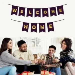 Welcome Home Card Banner Pack of 1 PCS for Homecoming Party Decoration